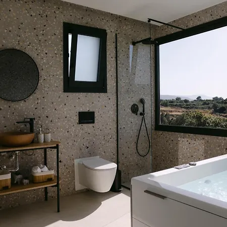 Villa Emerald Harmony With Private Pool & Jacuzzi Skouloufia
